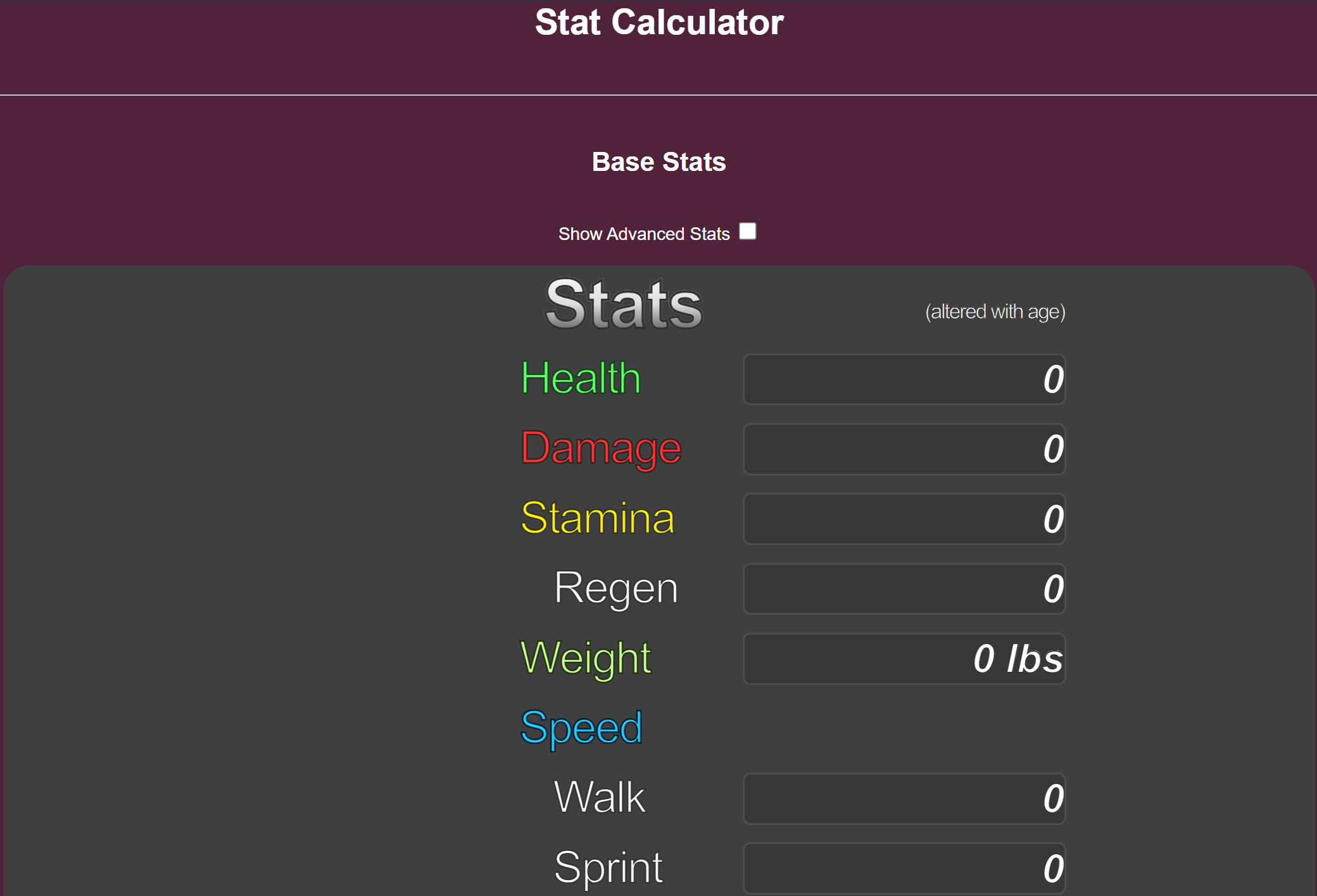 Stat Calculator